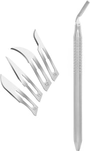 BeautyTools Bistouri Houder Voor Scalpel Mesjes – Lichtgewicht Holle Buis – Scalpel Holder - Houder Nr. 3 (BP-2755) INOX