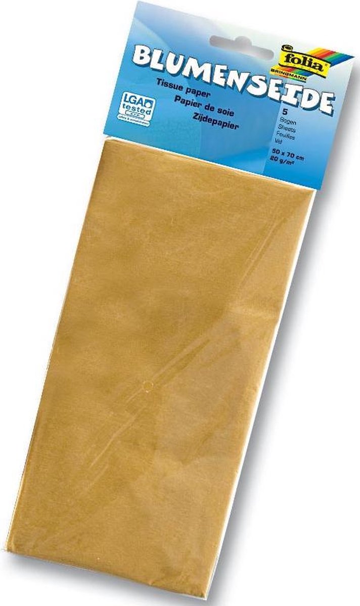 9x Folia zijdepapier goud