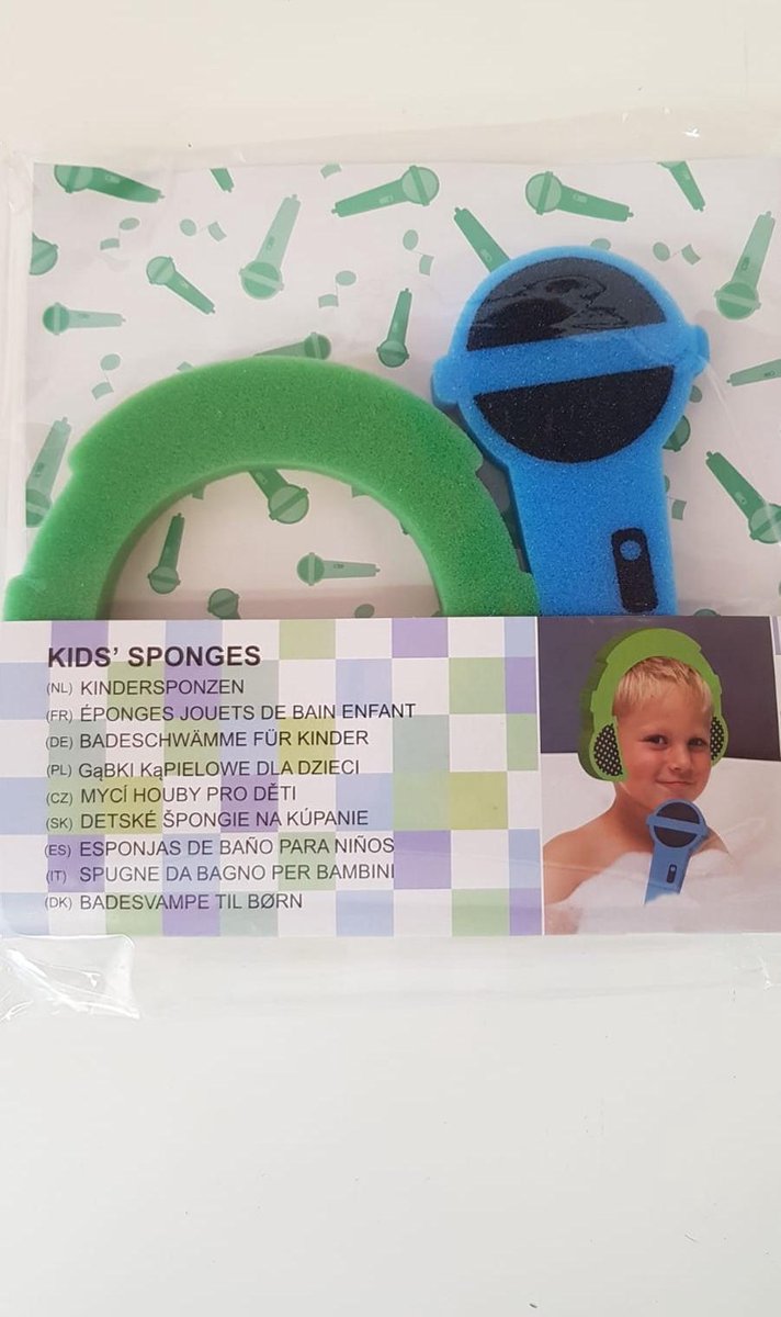Kindersponzen - koptelefoon + microfoon
