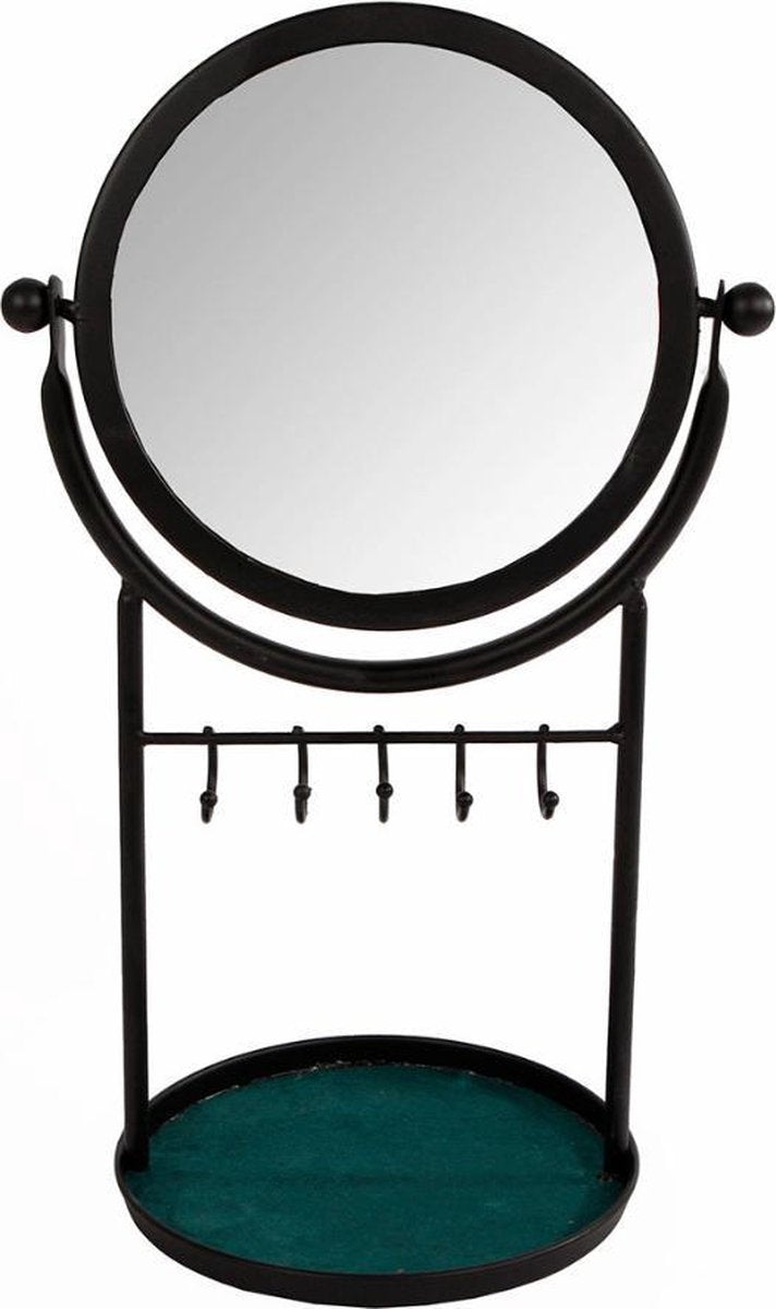 Dulaire Make Up Spiegel Zwart Metaal - incl. haakjes