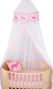 Taftan - Klamboe - Hertje Roze - 275 cm - roze / wit