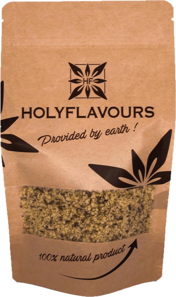 Hennep Zaad gepeld - 100 gram - Holyflavours -  Biologisch gecertificeerd