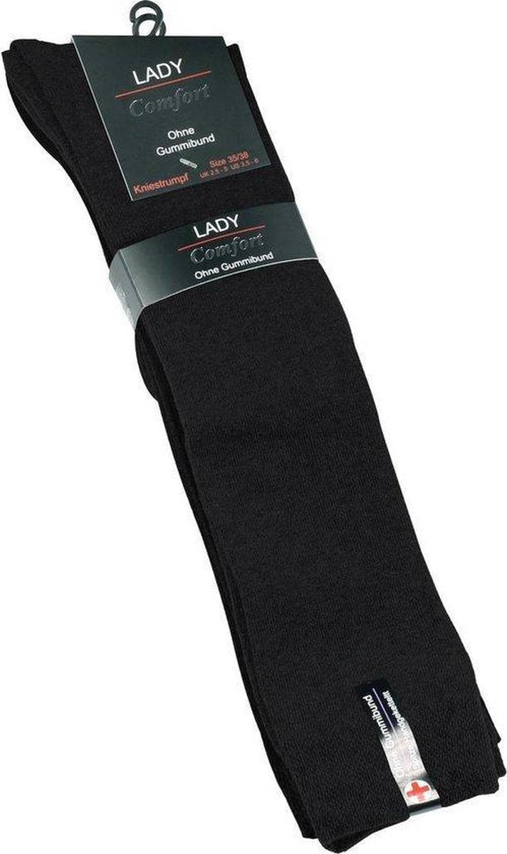 Socke|Kniekousen Heren|Kniekousen Dames|Kleur:Zwart|Maat:39/42|2 Paar
