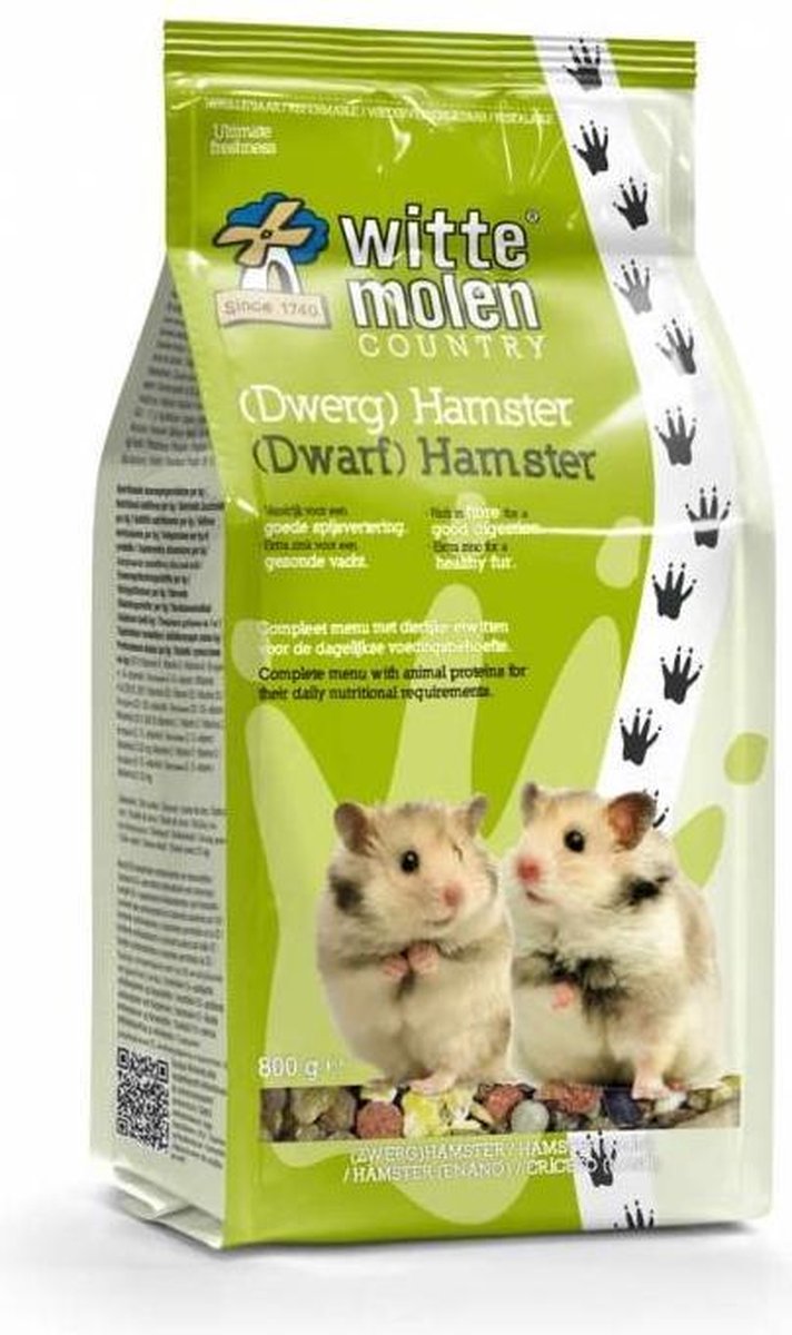 Witte Molen Country DwerghamSter - 800 gr - Hamstervoer