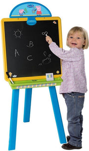 Peppa Pig 3in1 krijtbord op ezel + magneetbord en whiteboard + accessoires