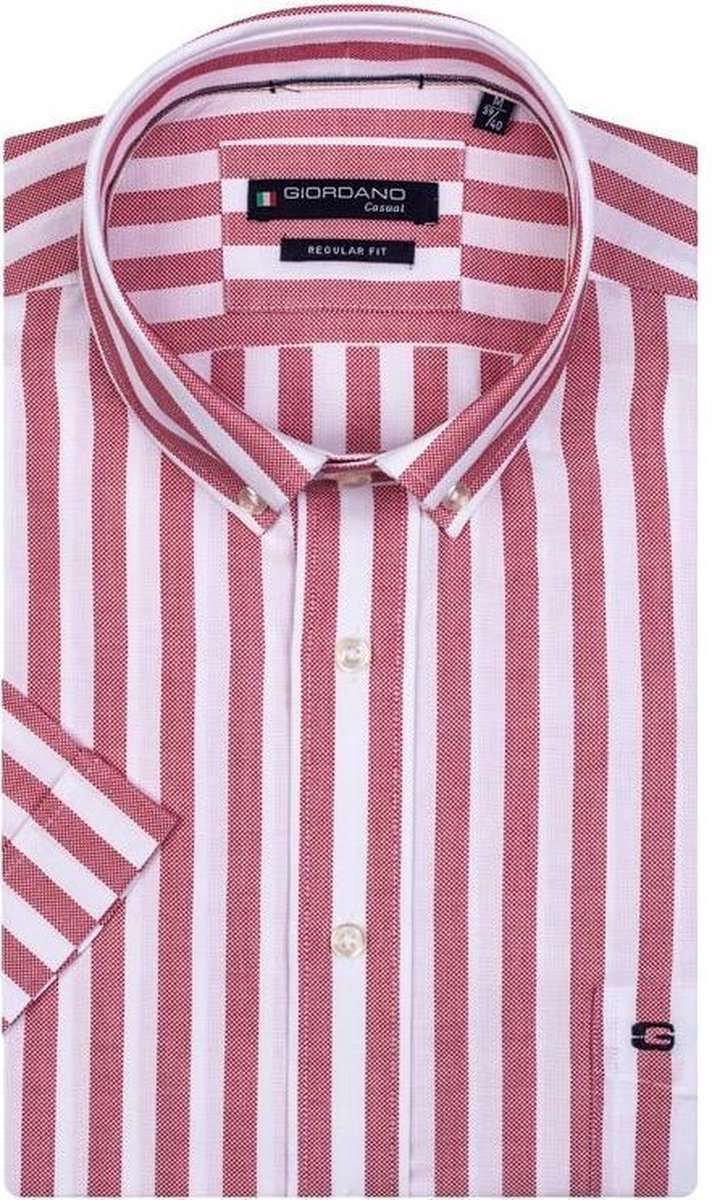 Giordano 106003 Casual overhemd met korte mouwen - Maat XL - Heren