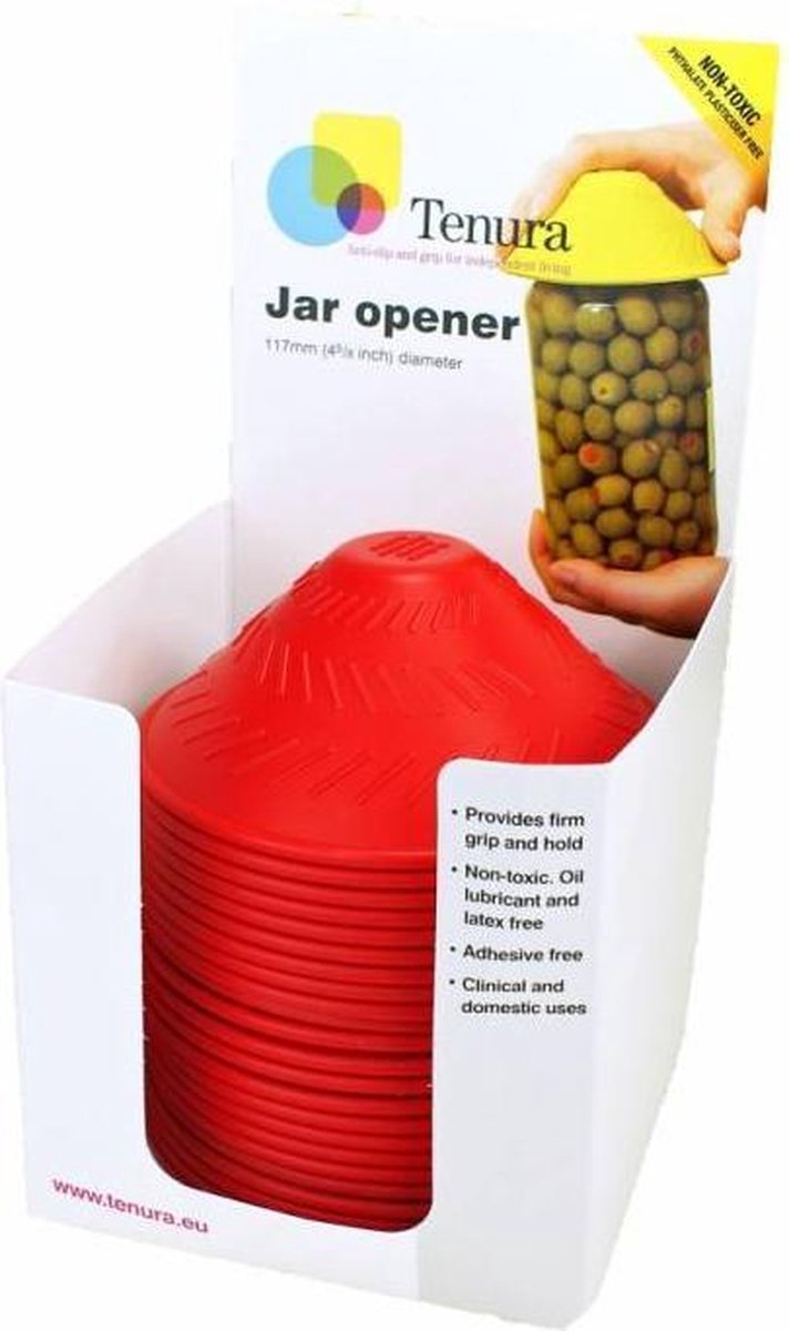 Able2 Anti-slip potopener - potopener rood display 25 st.