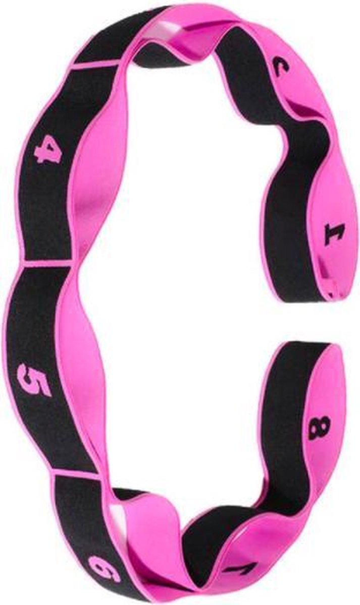 Resistance band - yoga - ballet - fitness - pilates - elastiek - roze - zwart - training - stretching strap
