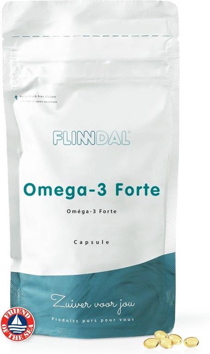 Omega-3 Forte (Hoog geconcentreerd visoliesupplement) - 90 capsules - Flinndal - Hoog geconcentreerd visoliesupplement
