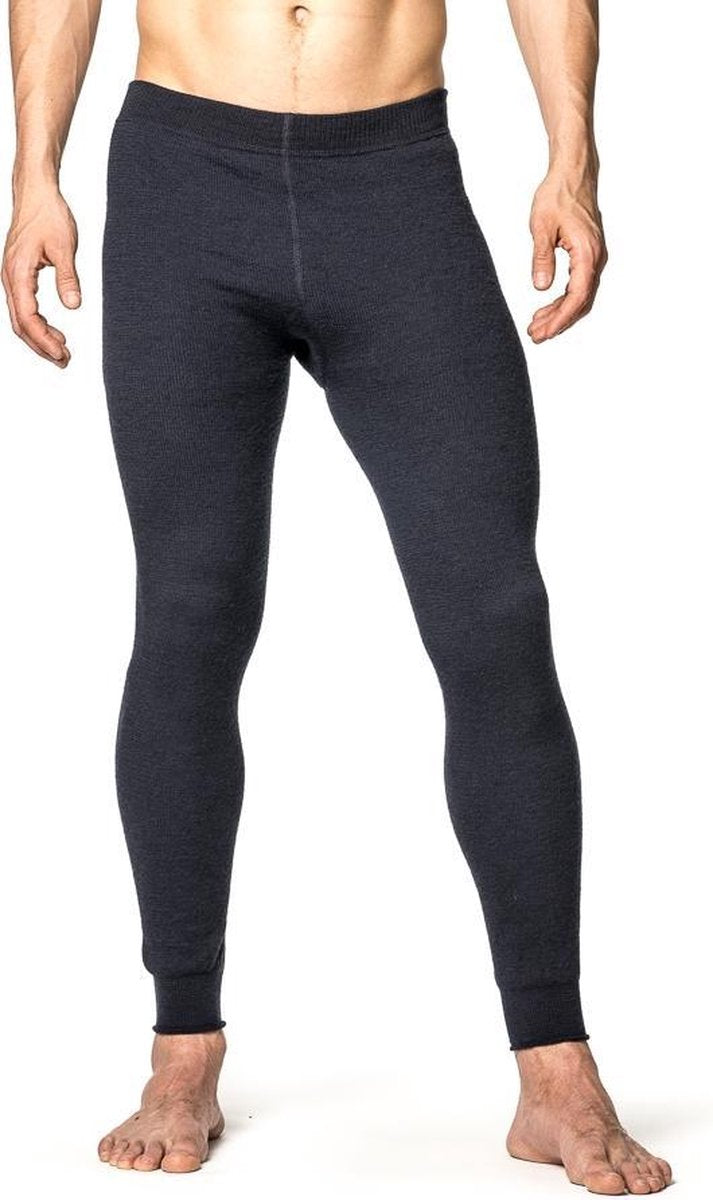 Woolpower Long John 400 merino ondergoed zwart - Maat L