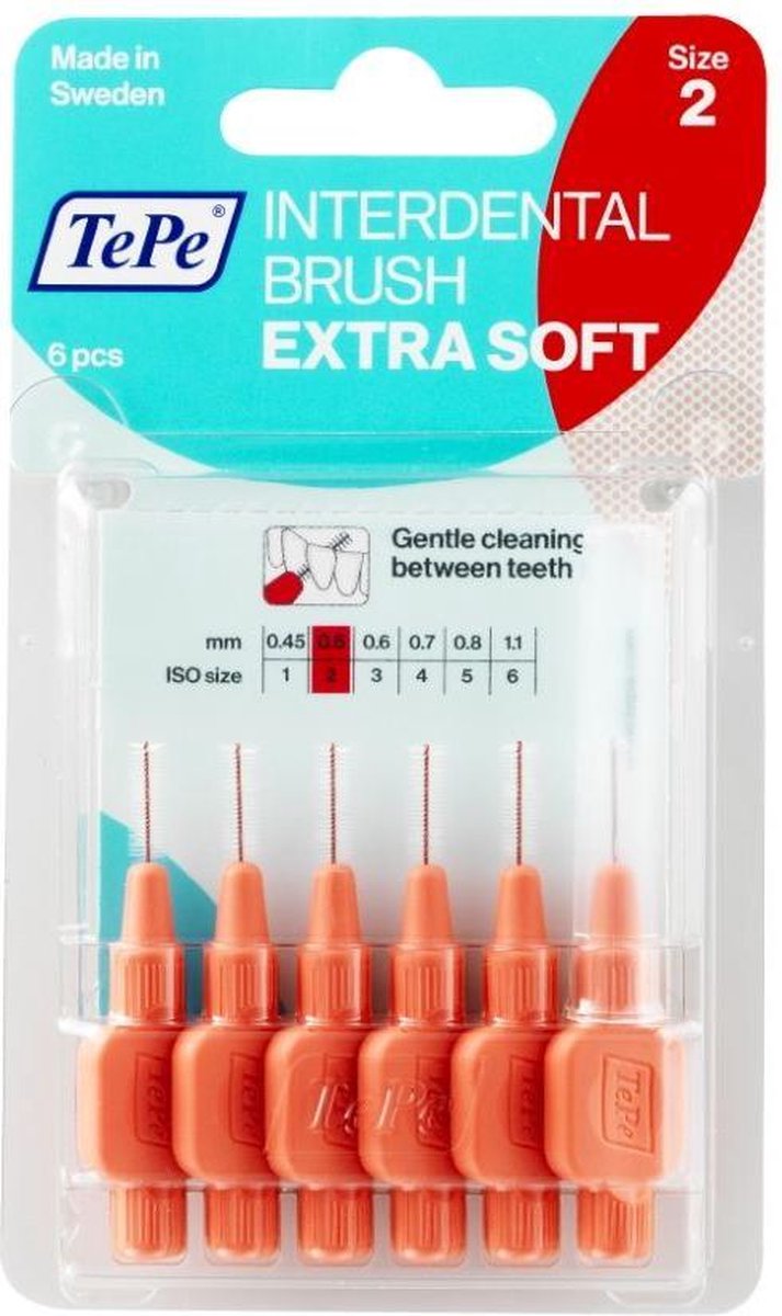 Tepe X Zacht Ragers - Interdentale Borstels 0.5mm Lichtrood Voordeelverpakking 10 stuks