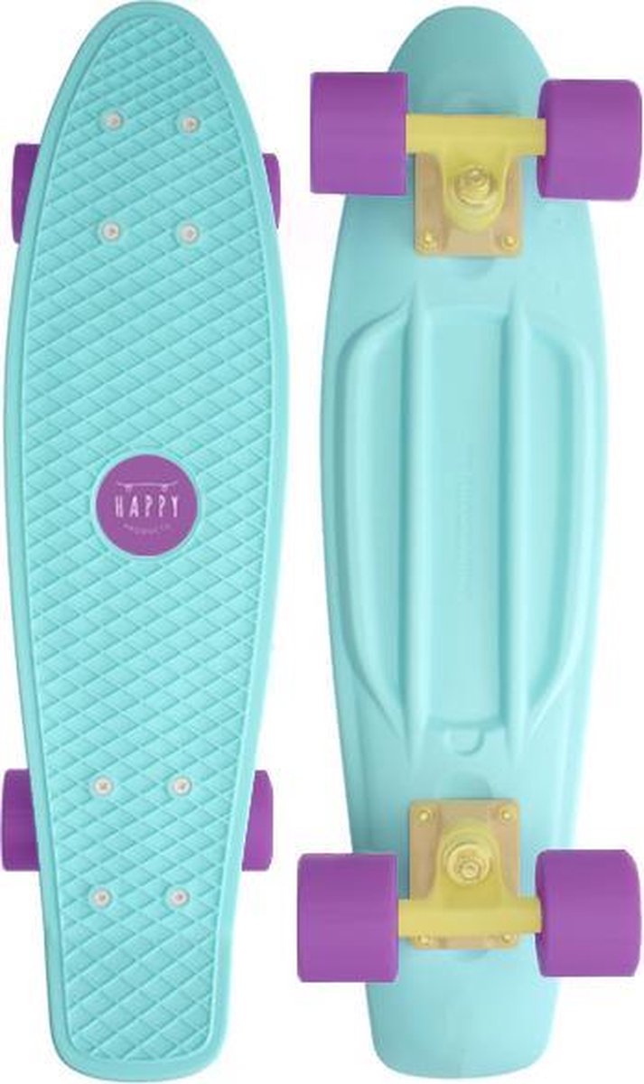 Happy Products - penny board - longboard - skateboards - pastel  - meisjes en jongens - 56 cm - cruiser