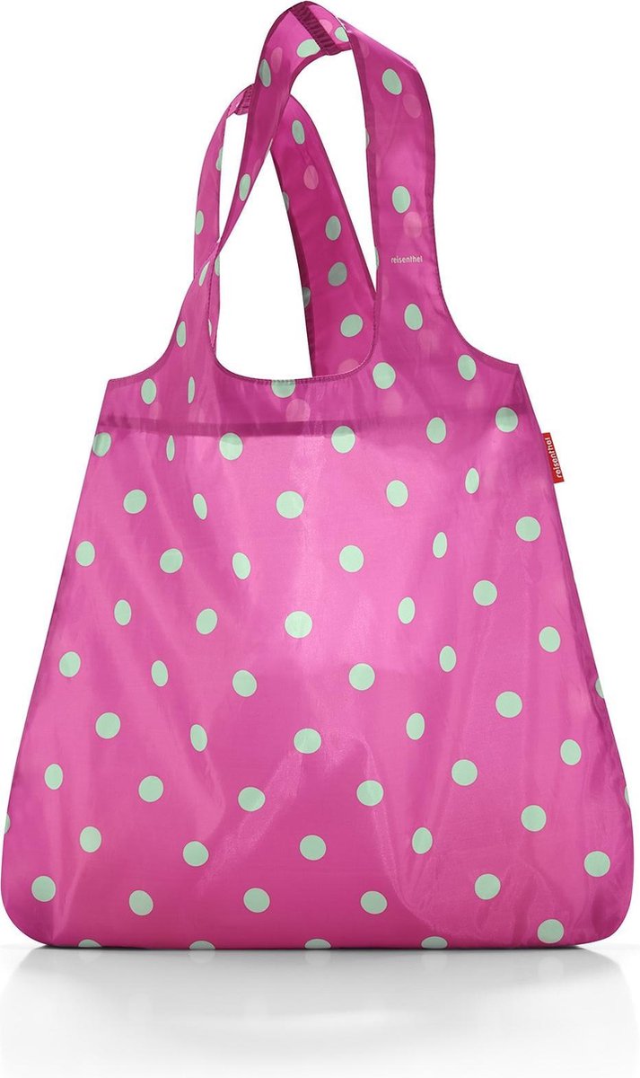 Reisenthel Mini Maxi Shopper Opvouwbare Boodschappentas - 15L - magenta Dots Roze