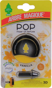 Arbre Magique POP vanille / vanilla autoparfum - Auto luchtverfrisser vanille / vanilla  - Autoparfum vanille / vanilla  - Lekker luchtje in de auto - vanille / vanilla  Geurtje - Compact geurtje -