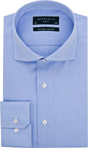 Michaelis Blauw royal oxford overhemd
