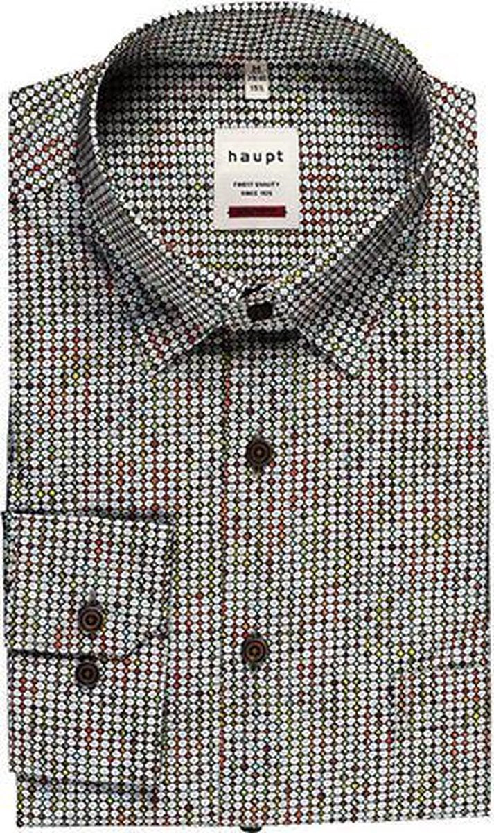 Heren overhemd met bolletjes print | Maat XL