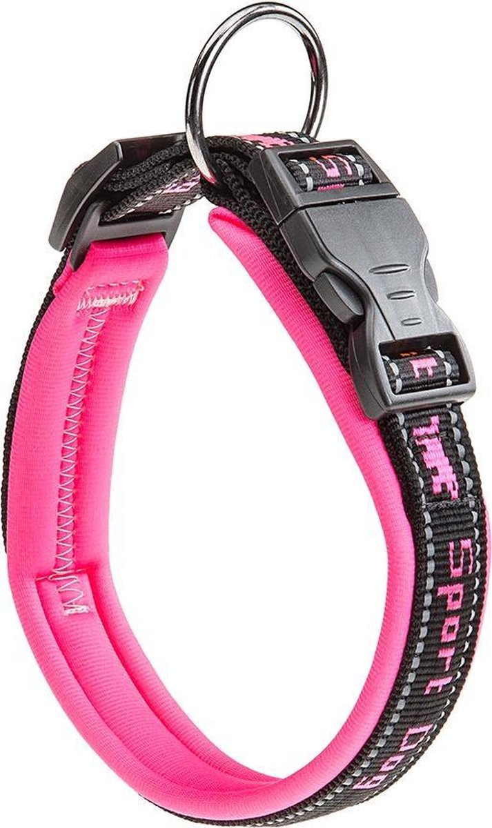 Ferplast Halsband Honden Sport Nylon 45 Cm Roze/zwart