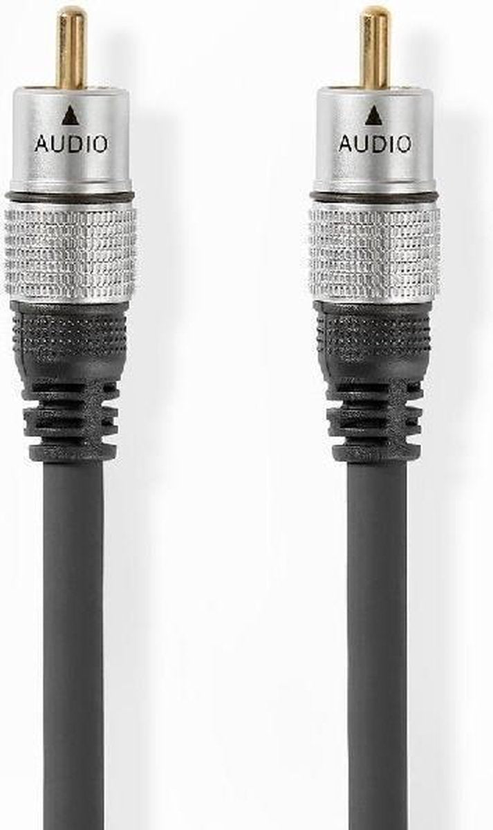 Subwoofer Kabel - Verguld - 5 meter - Antraciet
