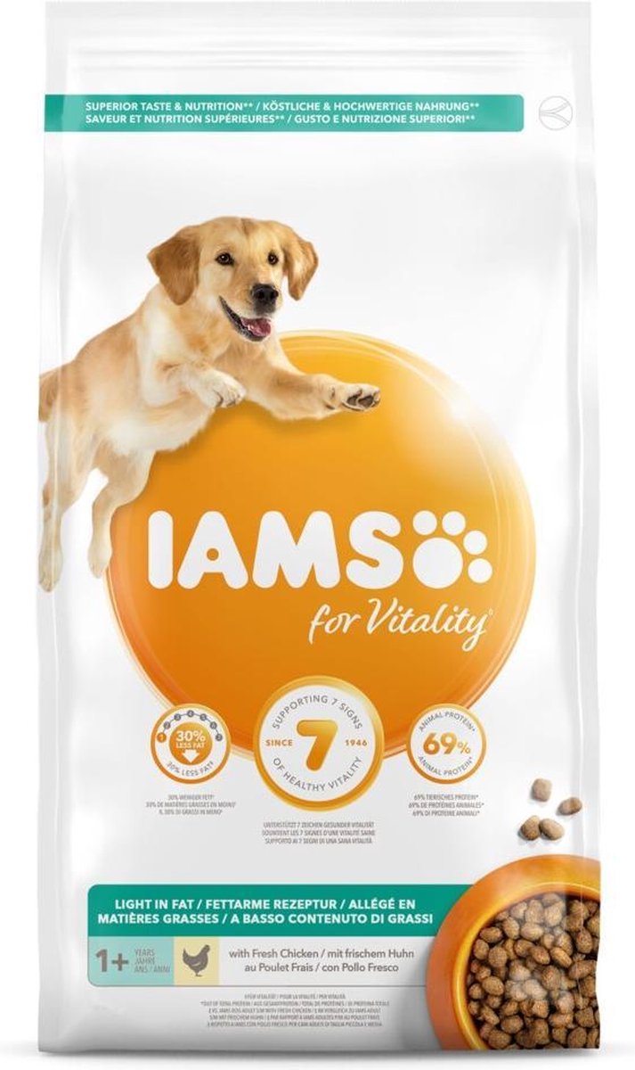 3x Iams Dog Adult Weight Control Kip 3 kg