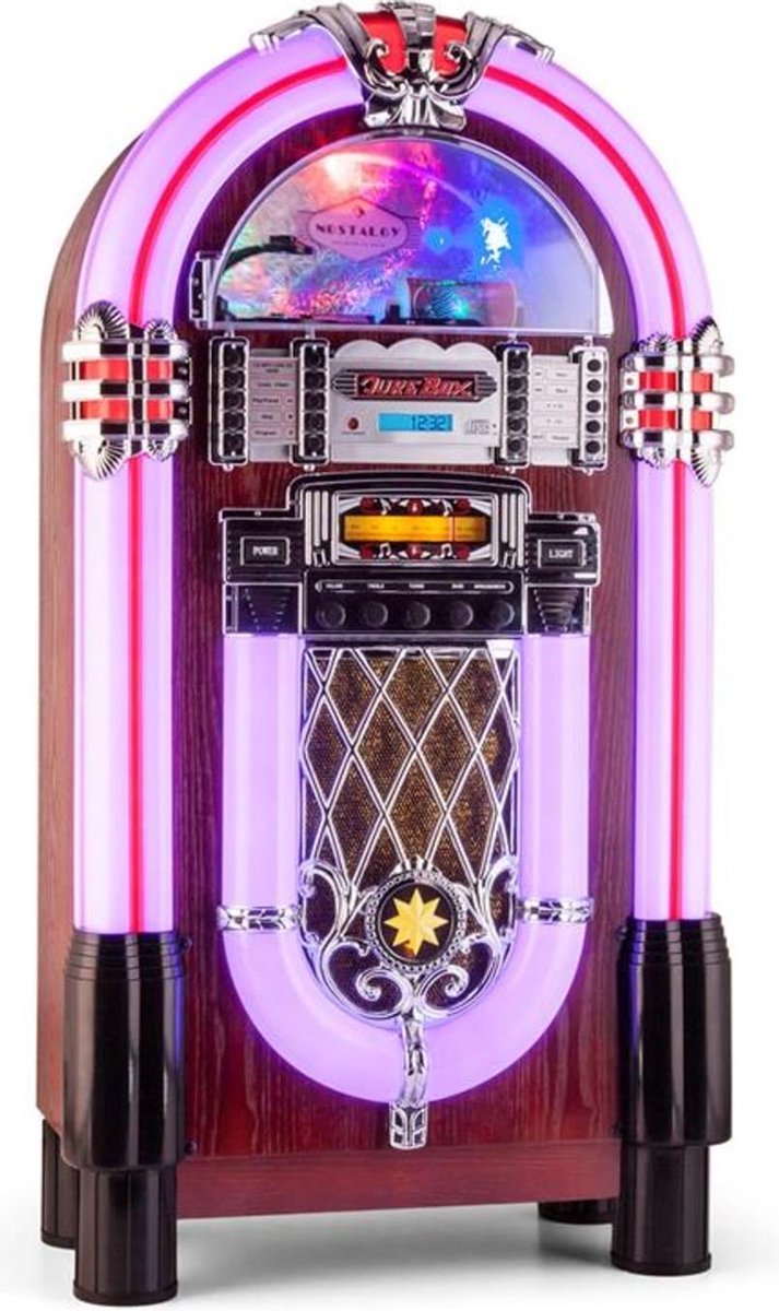 auna Graceland -Jukebox - USB SD AUX - CD speler - AM/FM radio ontvanger