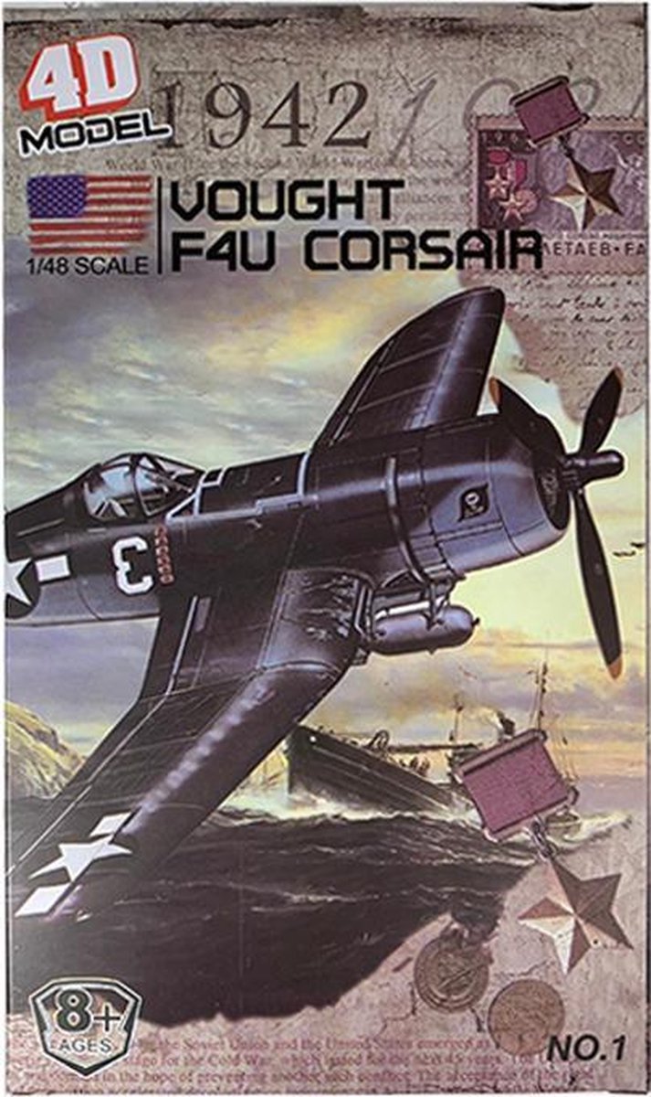 Vought F4U Corsair (Amerikaanse Leger Vliegtuig) #1 schaal 1/48  - Leger / Army - Schaalmodel - Vliegtuig Oorlogs model
