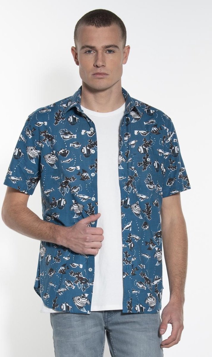 Victim Casual Overhemd Heren korte mouw