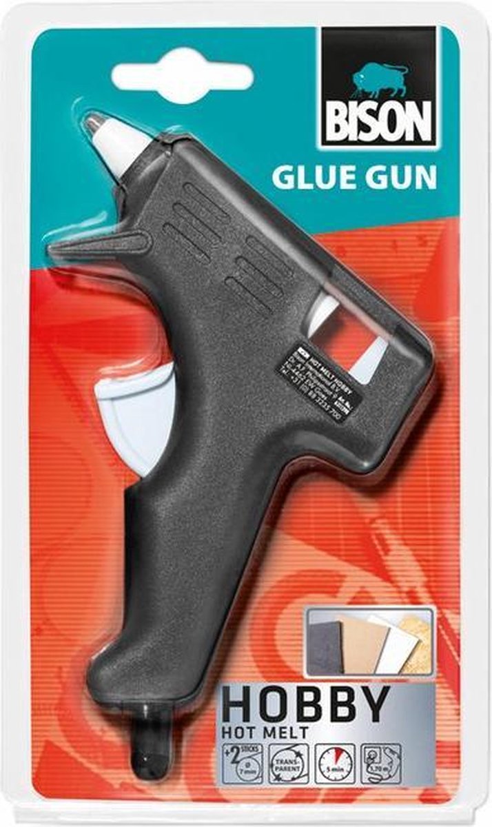 Bison Glue Gun Hobby - lijmpistool blister met 2 stic