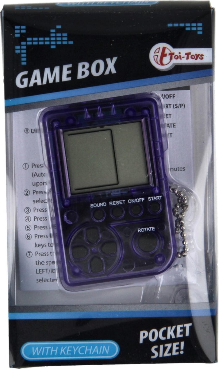 Sleutelhanger Fidget Mini Gamebox Hoog Paars