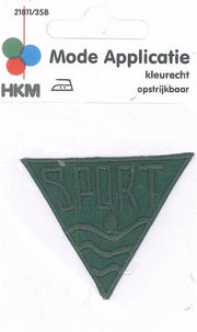HKM APPLICATIE SPORT GROEN OPSTRIJKBAAR GROEN - 5 STUKS. 6 X 5.5 CM.