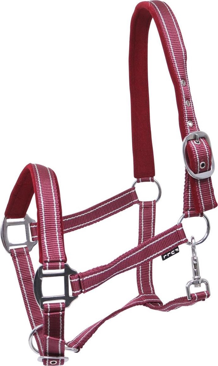 Horsegear Halster  Zari - Red-silver - full