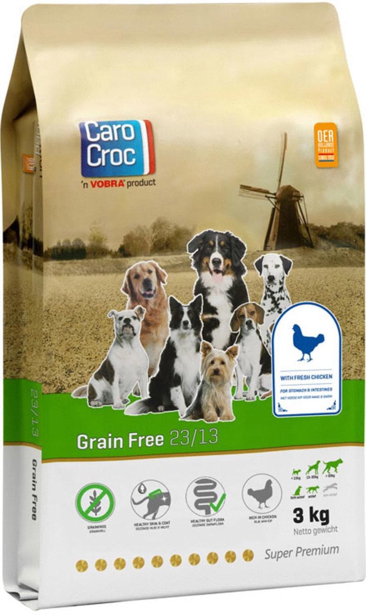 Carocroc Grain Free - Hondenvoer - 3 kg