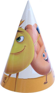 Emoji Feesthoedjes Geel 6 Stuks
