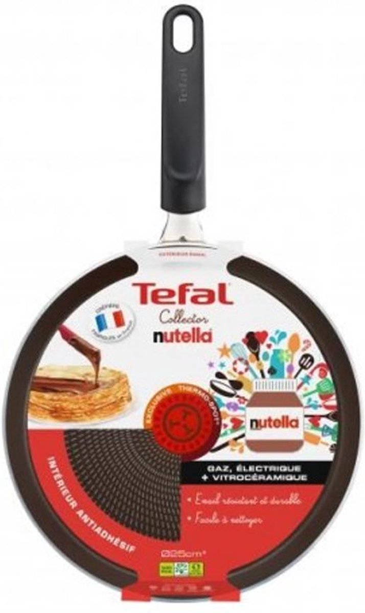 Tefal Collection Nutella Hoogwaardig Aluminium Pannenkoekenpan - 25 cm