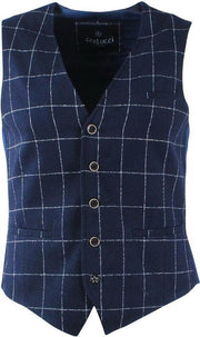 Ferlucci - Heren Gilet - Geblokt - Mauro - Navy