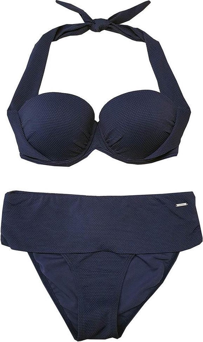 BOMAIN ZANZIBAR Jeans Blue Structuur Balconette Bikini 40 C/D cup