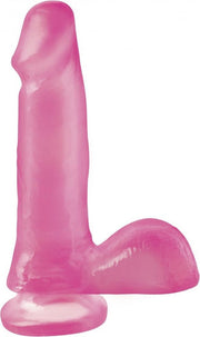6" Suction Cup Dong - Pink - Realistic Dildos -