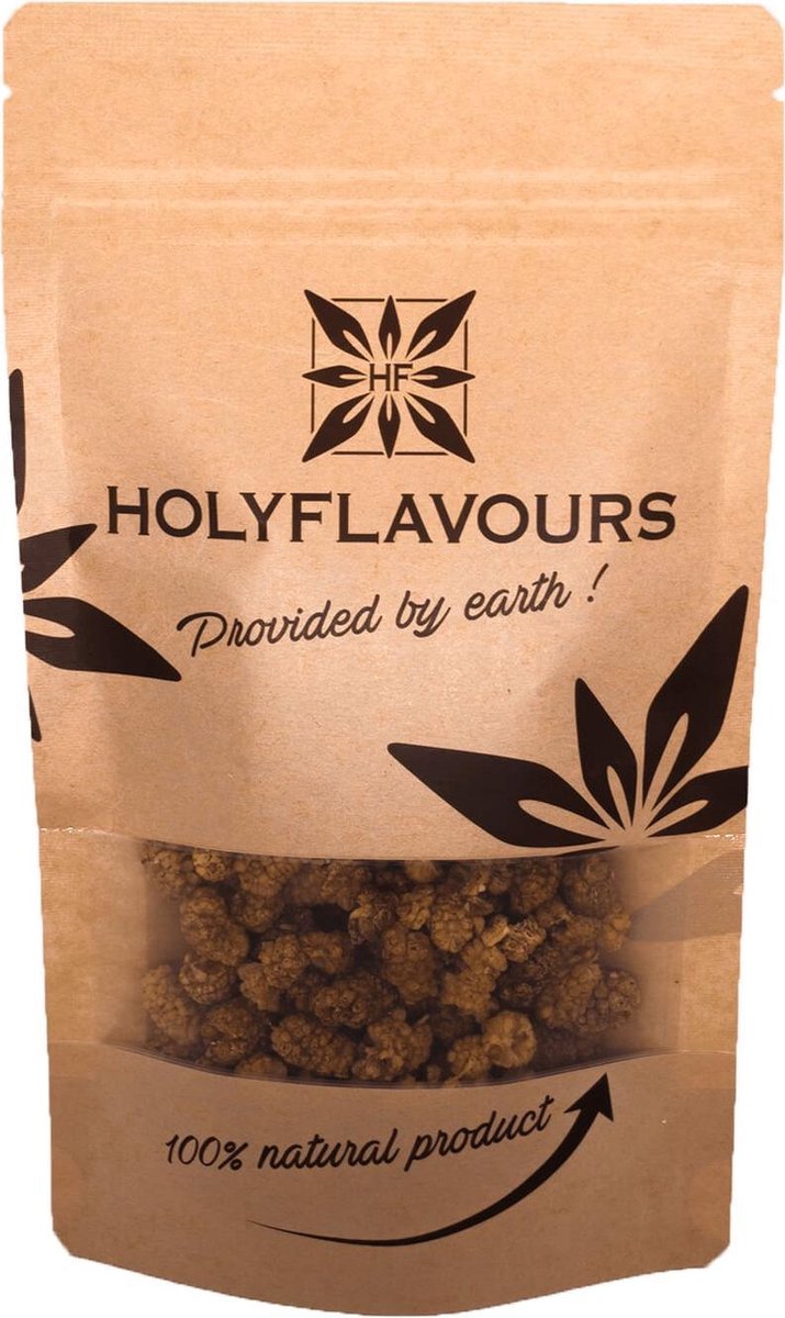 Moerbeibessen Wit gedroogd - 100 gram - Holyflavours -  Biologisch gecertificeerd