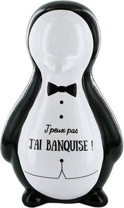 THE CA$H FACTORY penguin spaarpot "J'peux pas j'ai banquise"