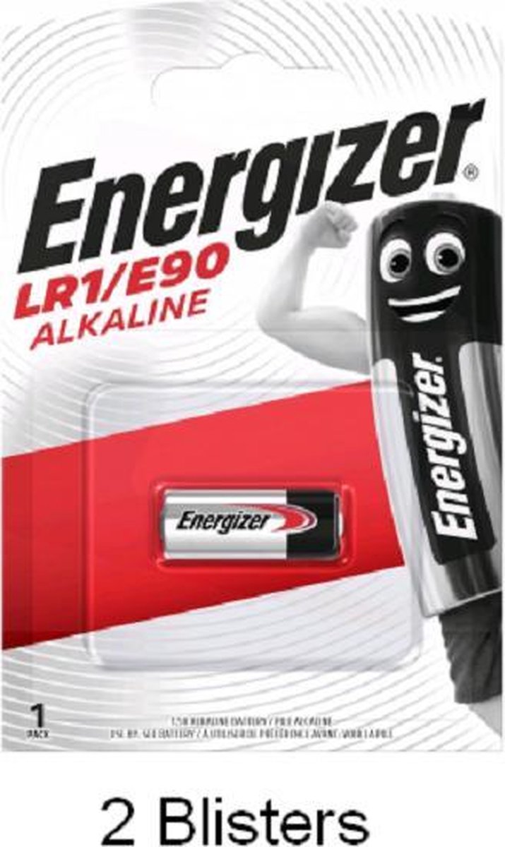 2 stuks (2 blisters a 1 stuk) Energizer Alkaline batterij E90/LR1 1.5V