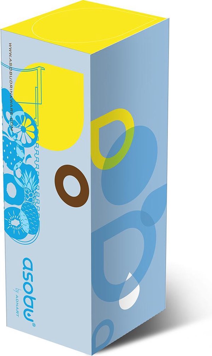 Asobu Waterfles Flavour It 2 Go - Incl. Fruitfilter - 600 ml - Blauw