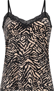 Hunkemöller Dames Cami top Velours Zebra - maat XS