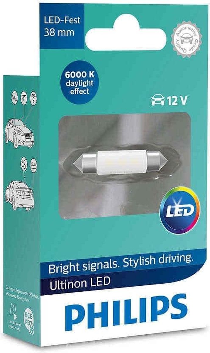 Philips Ultinon LED C5W 38mm 6000k 11854ULWX1