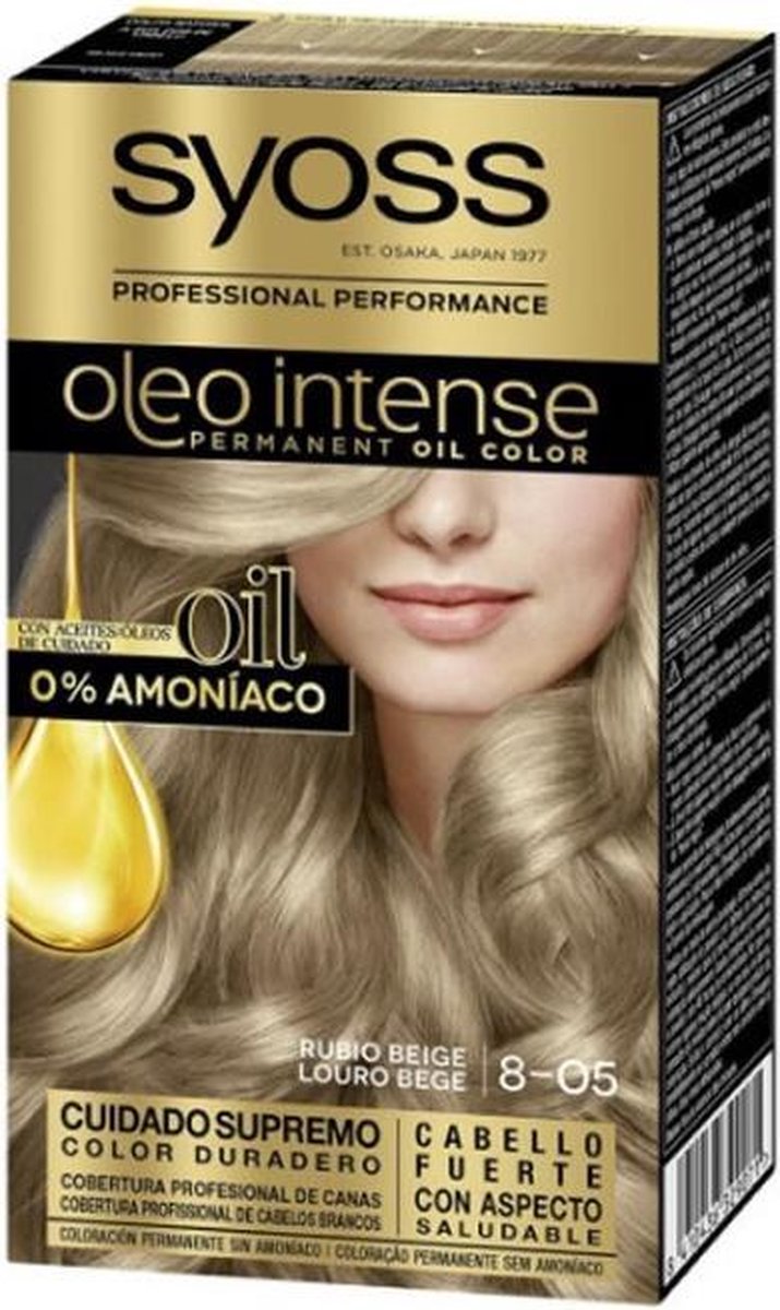 Syoss Oleo Intense Permanent Hair Color 8-05 Beige Blonde