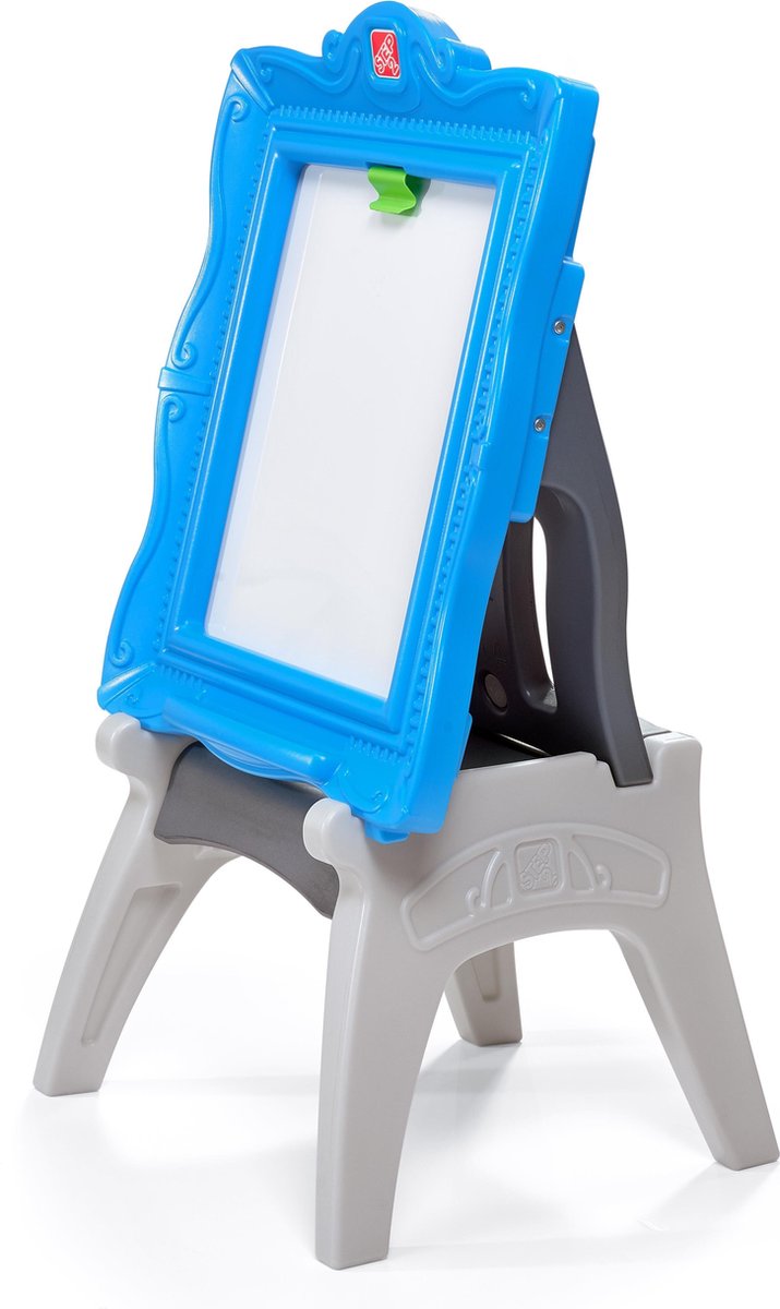 Step2 Meesterwerk Ezel Blauw - Masterpiece Easel - Ezel met kruk - Whiteboard