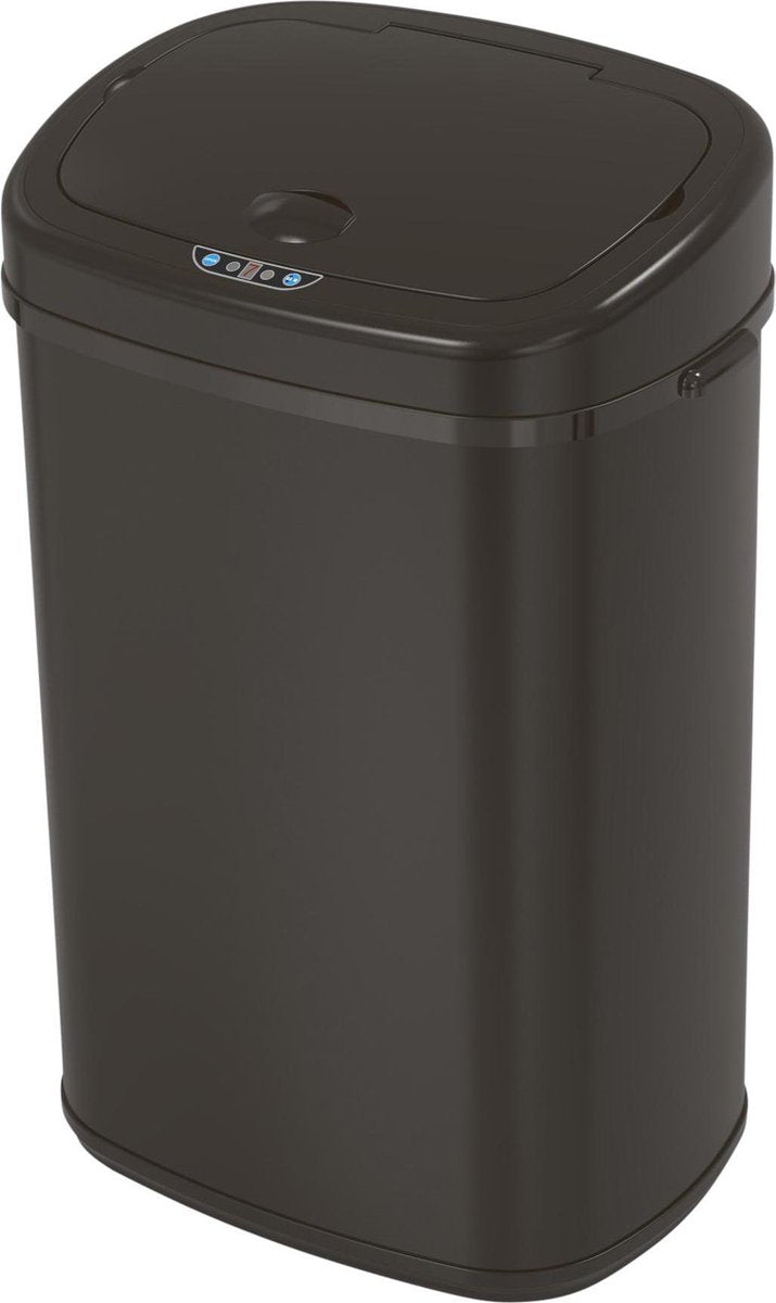 4cookz Clever Square Black sensor prullenbak - 58 liter - 40x29x68cm
