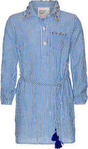 Mim-pi Meisjes Jurk - Blauw - Maat 146