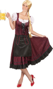 Bordeaux Beierse kostuum voor vrouwen  - Verkleedkleding - Large