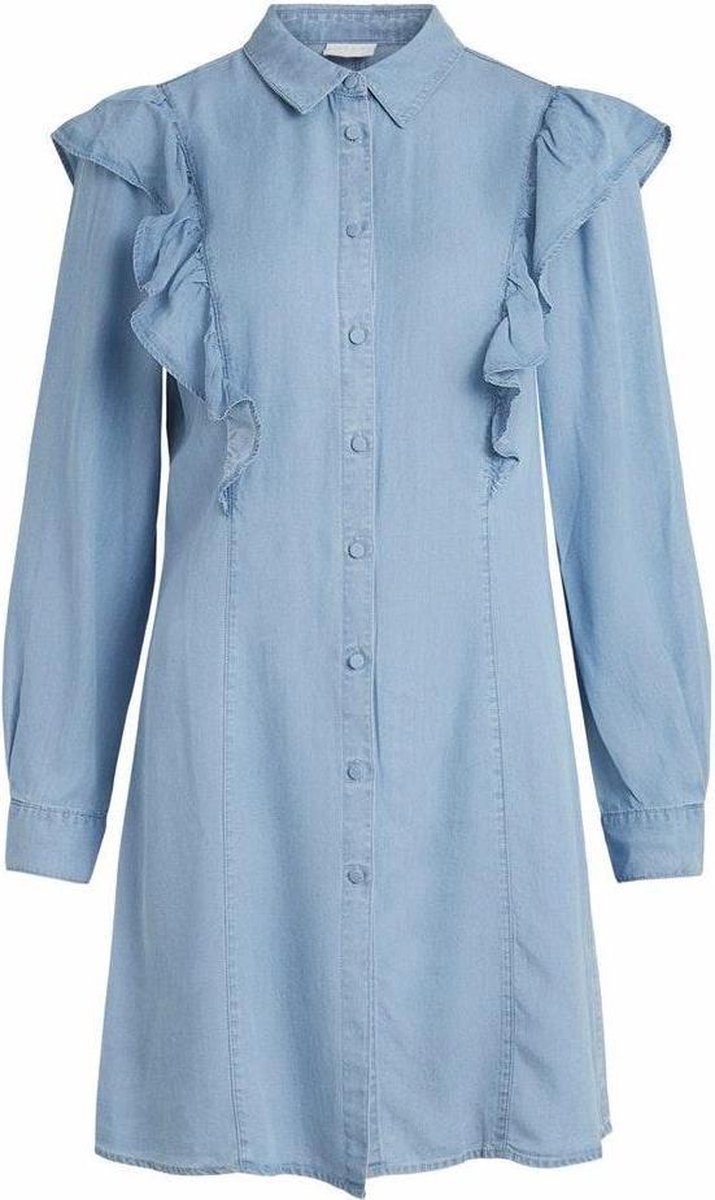 Korte Jurk Vila Blue denim - maat 38