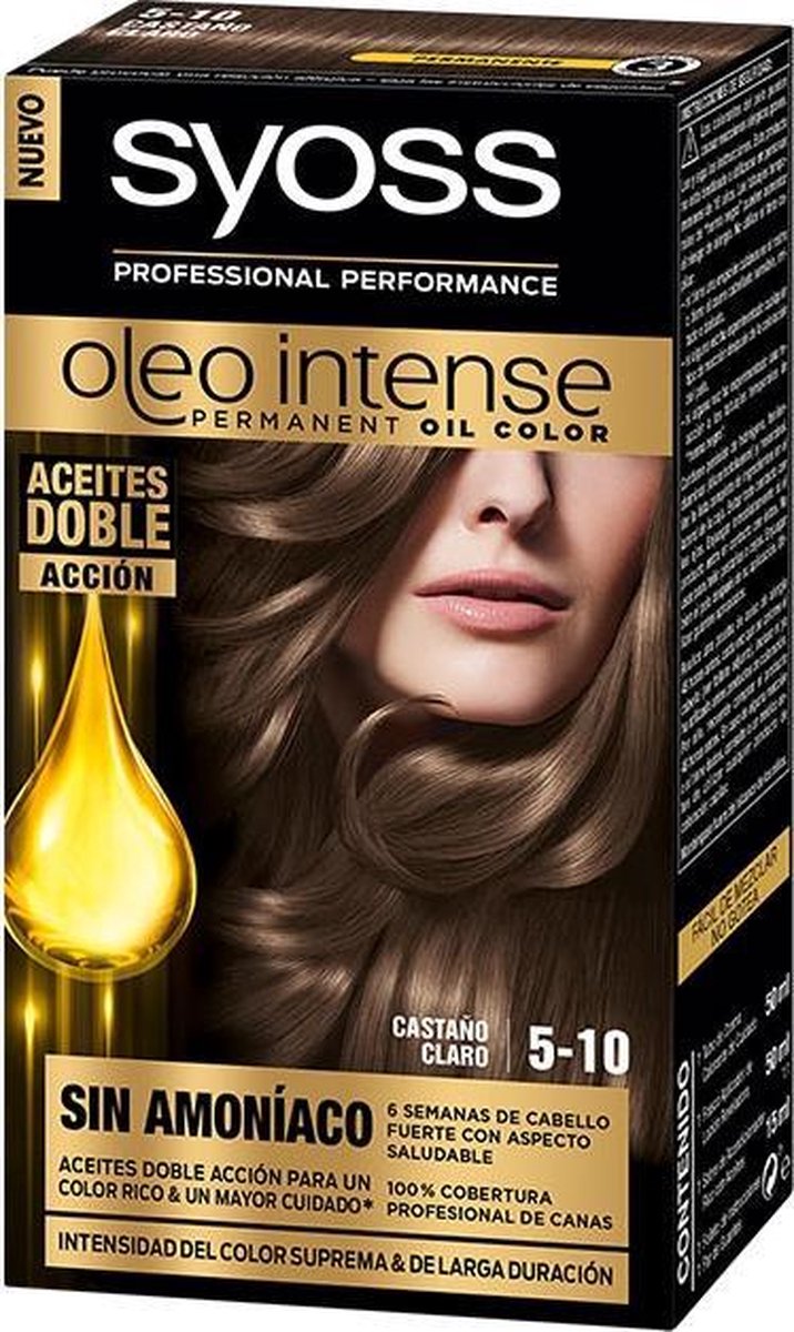 Olio Intense Tinte Sin Amoniaco #5.10-castai?1/2o Claro 5 Pz