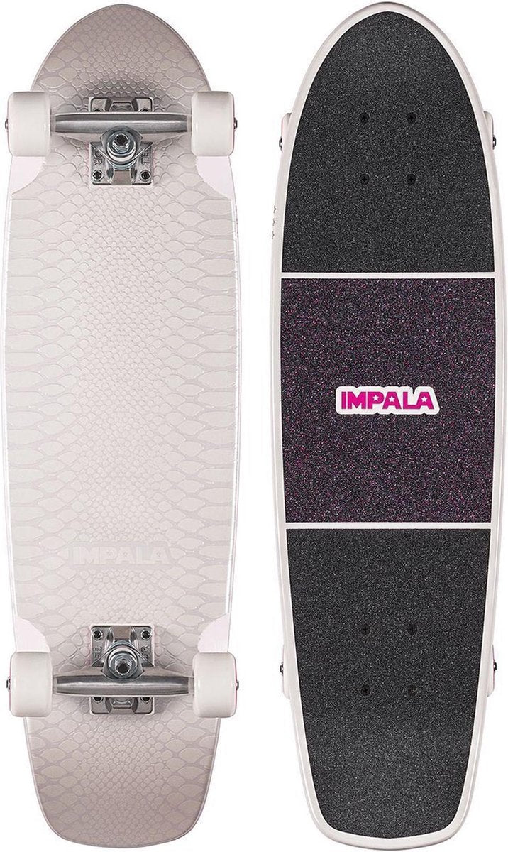 Impala Skateboard - wit/zwart/roze